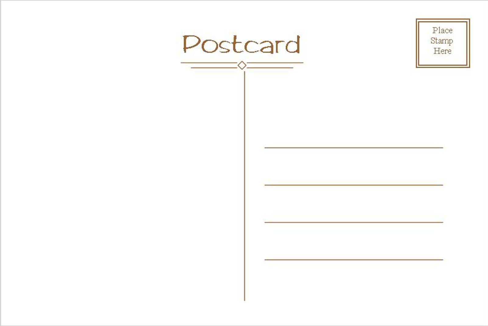 Back Of Postcard Template  New Business Template For Sparklebox Postcard Template