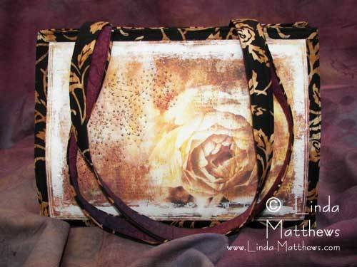 Working Intuitively: Making a bag using a design printed on fabric