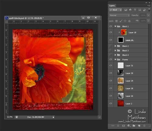 Designing quilt blocks with photoshop