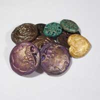 Making buttons from polymer clay molds