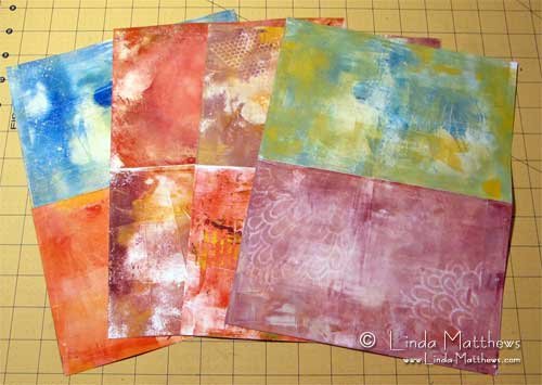 Grunge Backgrounds using a Gelatine Plate