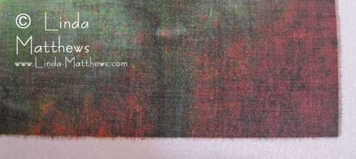 Quilting on fabric treated with Inkaid