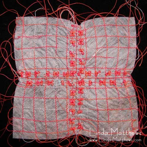 How to make lace using decorative machine stitches