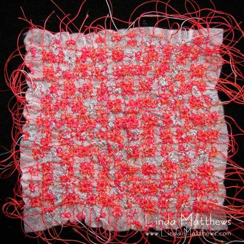 How to make lace using decorative machine stitches