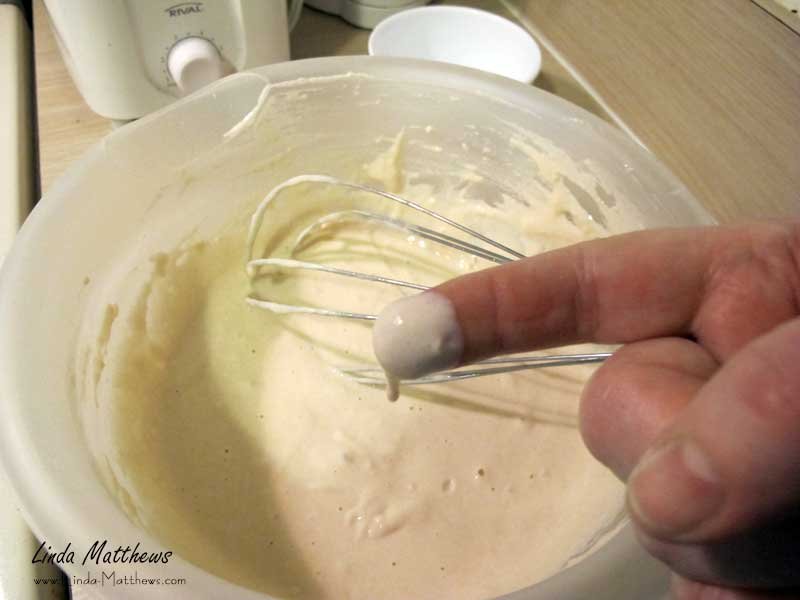 Making batik fabric using flour paste resist