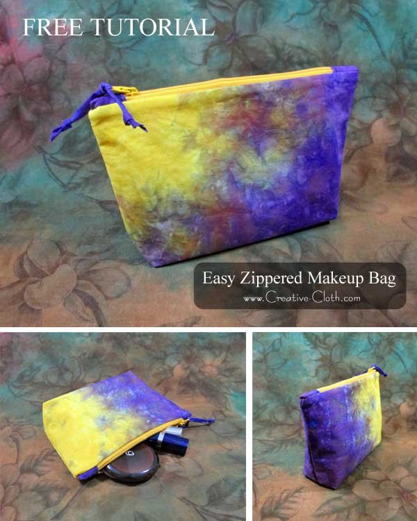 How to Make an Easy Zippered Makeup Bag | Creative Cloth Studio