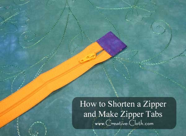 How to Shorten a Zipper and Make Zipper Tabs