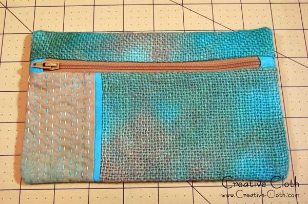 Embellished Zipper Pouch Tutorial