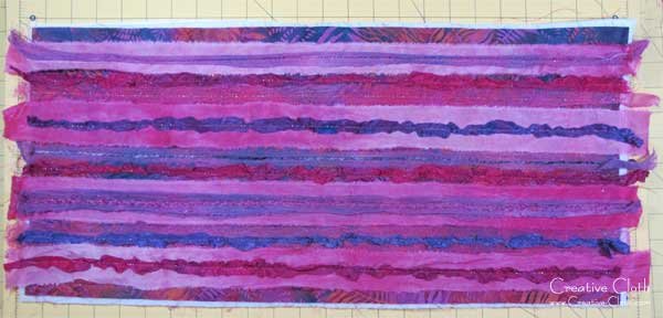 How to create texture using fabric strips