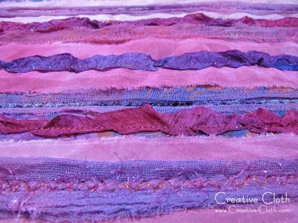 How to create texture using fabric strips