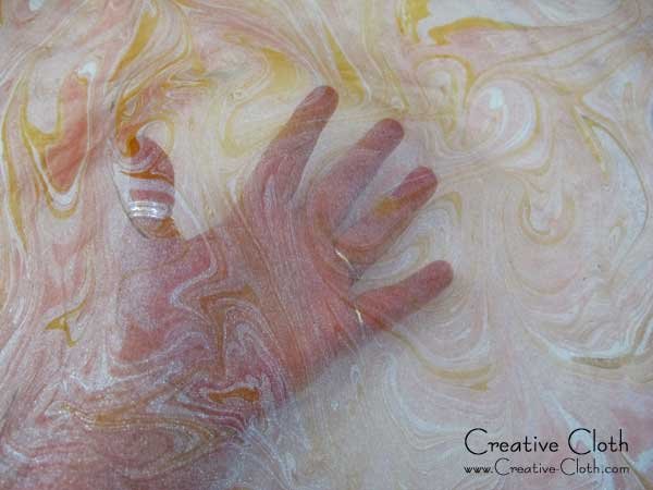Marbling on Sheer Fabric