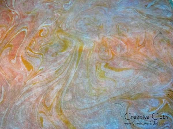 Marbling on Sheer Fabric