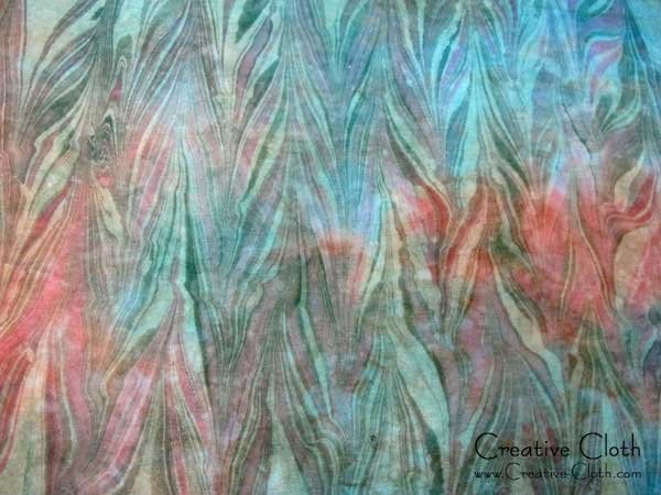 More marbling on fabric – this time on sheer fabric