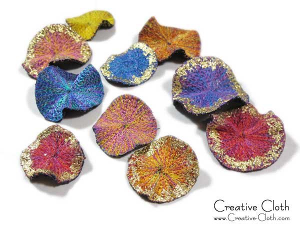 Textile Art: Fabric Buttons and Fabric Flowers