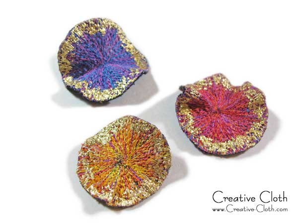 Textile Art: Fabric Buttons and Fabric Flowers