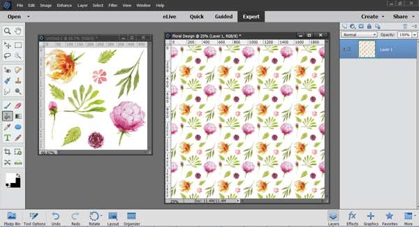 How to Make Complex Repeating Patterns using Photoshop Elements