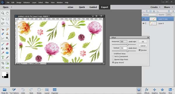 How to Make Complex Repeating Patterns using Photoshop Elements