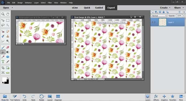 How to Make Complex Repeating Patterns using Photoshop Elements
