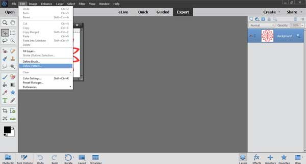 How to Make a Simple Straight Repeat Pattern using Photoshop Elements