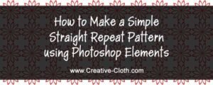 How to Make a Simple Straight Repeat Pattern using Photoshop Elements
