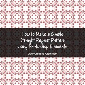 How to Make a Simple Straight Repeat Pattern using Photoshop Elements