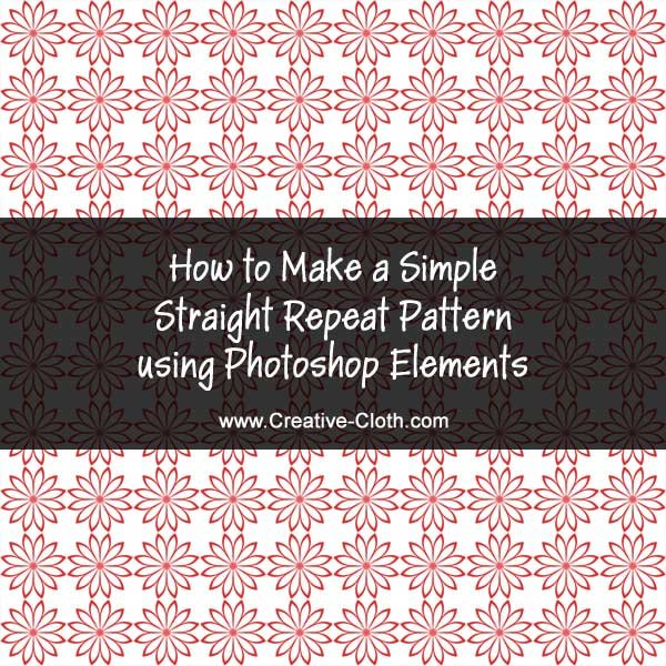 How to Make a Simple Straight Repeat Pattern using Photoshop Elements