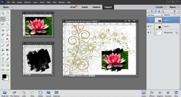 Photoshop Elements: Blending Multiple Photos using Clipping Masks