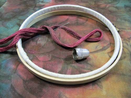How to tension a hand embroidery hoop