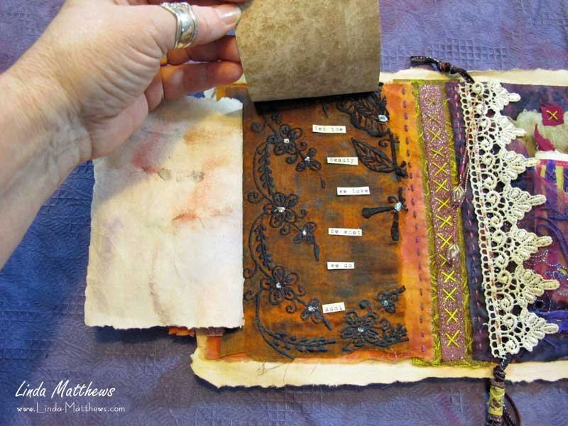 Stitching together a visual narrative using interactive textile art