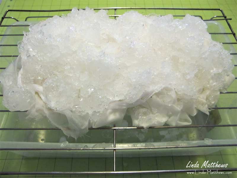 Fabric Dyeing with Faux Snow