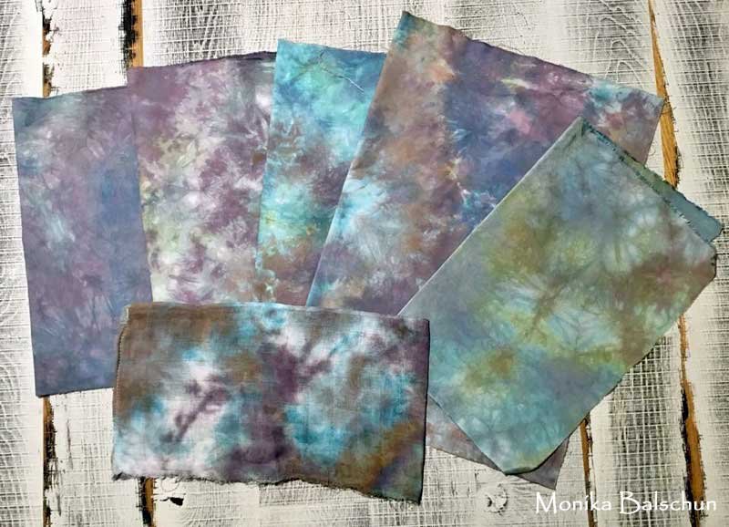 Some Final Fabric Collections using Assemblage Hand-Dyeing - Linda Matthews