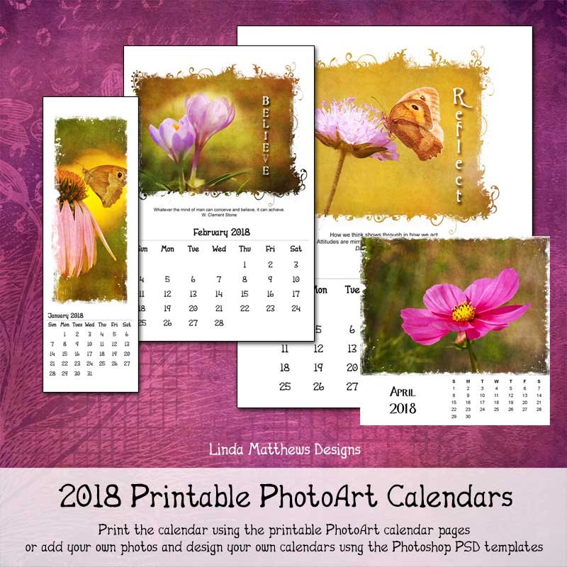 photoshop calendar template 2017