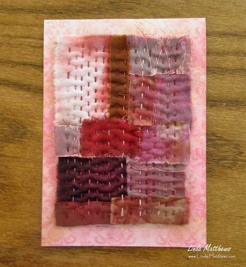Making time for some contemplative stitching.