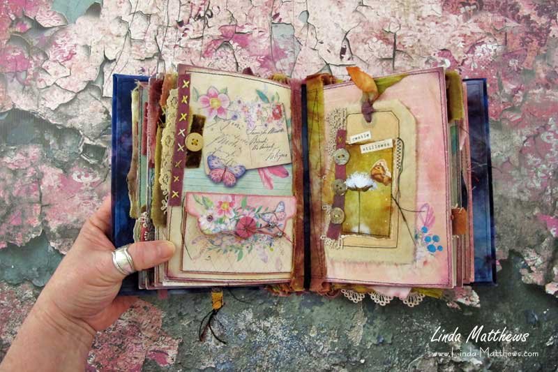 Taking Flight - a Stitched Mixed Media Journal