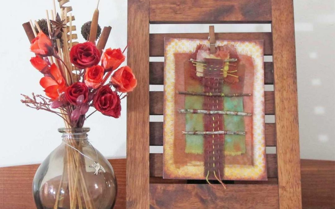 Stick Totem: A Stitched Mixed Media Collage Tutorial + Free Printable