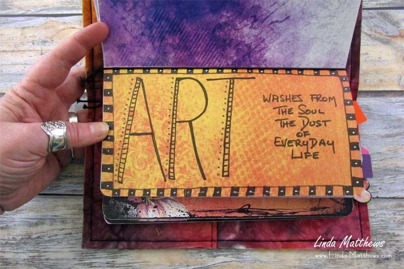 Take a peek at my new Creative Artistry Notebook Cover - Linda Matthews