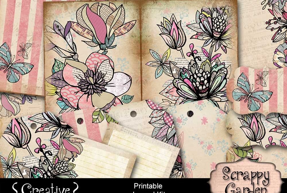 Scrappy Garden Printable Journal Kit