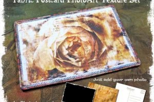 Free Tutorial and Photoshop PhotoArt Texture Set: Make your own Fabric Postcard