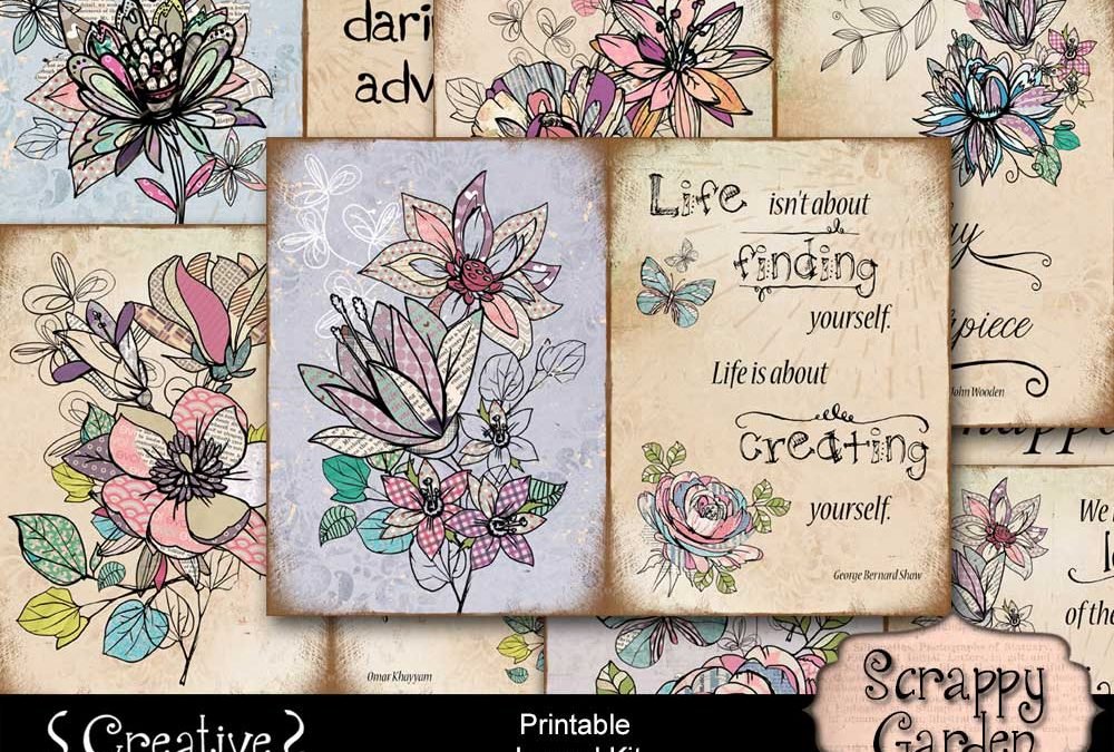 Scrappy Garden Printable Quote Pages