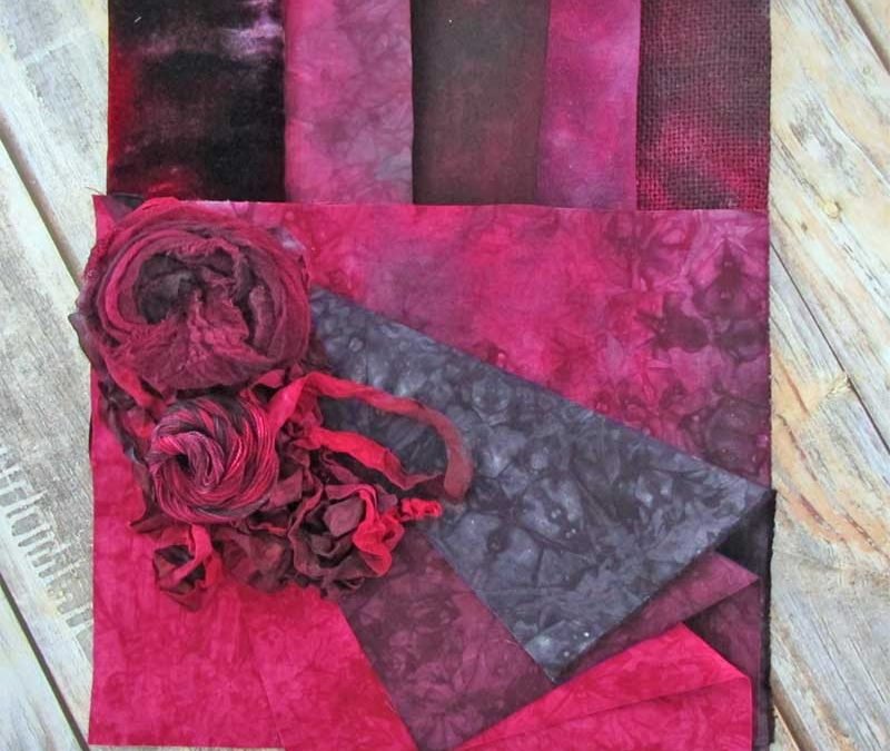 Serendipity Hand-Dyed Fabrics: Wine & Roses at Midnight