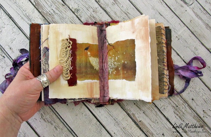 Fabric Art Journal - Wings