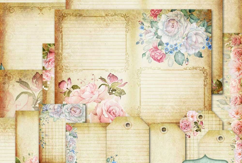 New in the Store: Vintage Roses Printable Journal