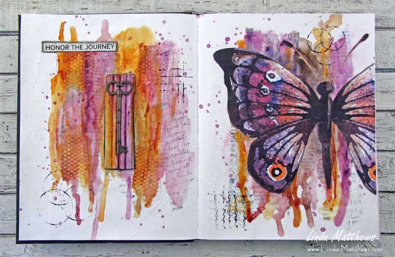 An Art Journal Page: Honor the Journey