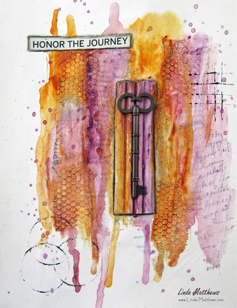 An Art Journal Page: Honor the Journey