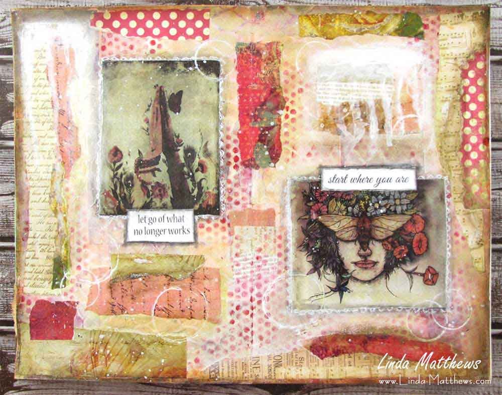 An Art Journal Page: New Beginnings