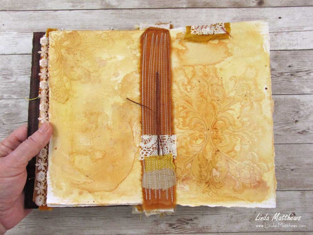 The Book of Days - a stitched mixed media fabric journal